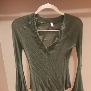 Free People Bell Sleeve Top